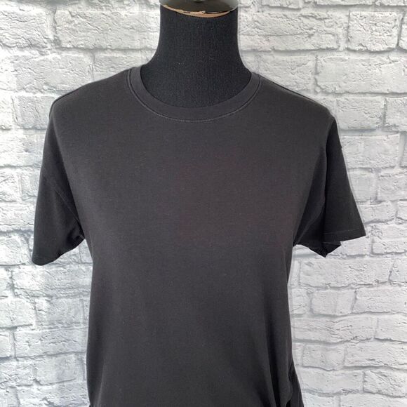 Calia by Carrie underwood women XS black Crewneck short sleeve shirt w/side tie - Picture 4 of 10